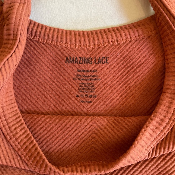 Terracotta Ribbed Top - Picture 2 of 2